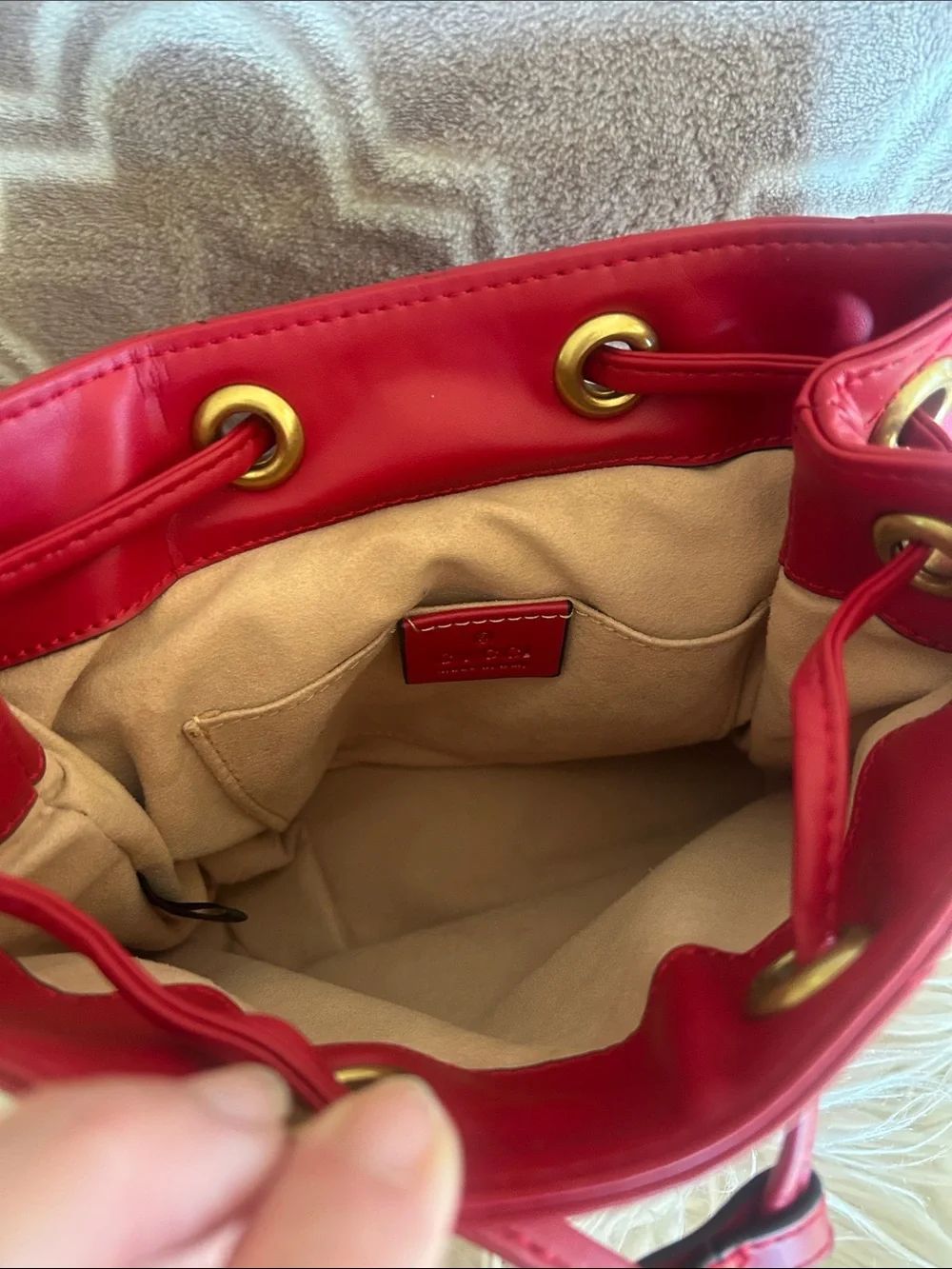 Designer inspired mini quilted backpack
